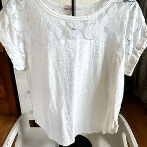 Merona Elegant White Cotton Blouse